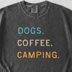 Dogs Coffee Camping Tshirt