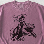 Cowgirl Riding Grizzly Tshirt